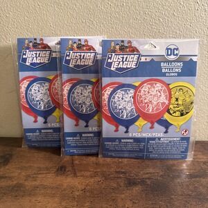 New 3 Packs Of 6‎ (18 Total) Justice League Superhero Latex Balloons Boy